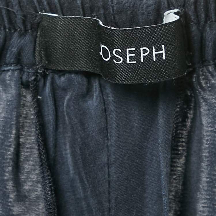 Pre Owned Joseph Navy Blue Cotton Blend Trousers L
