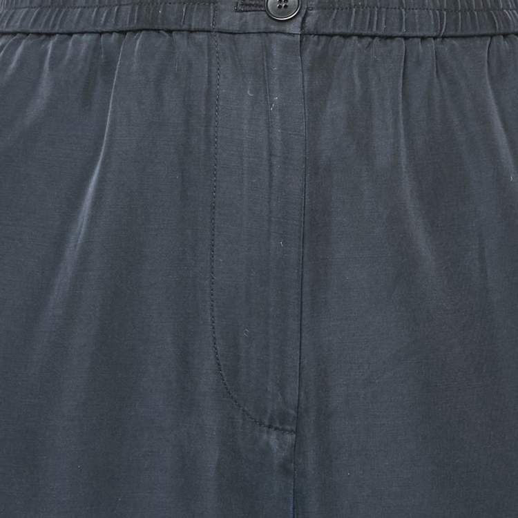 Pre Owned Joseph Navy Blue Cotton Blend Trousers L