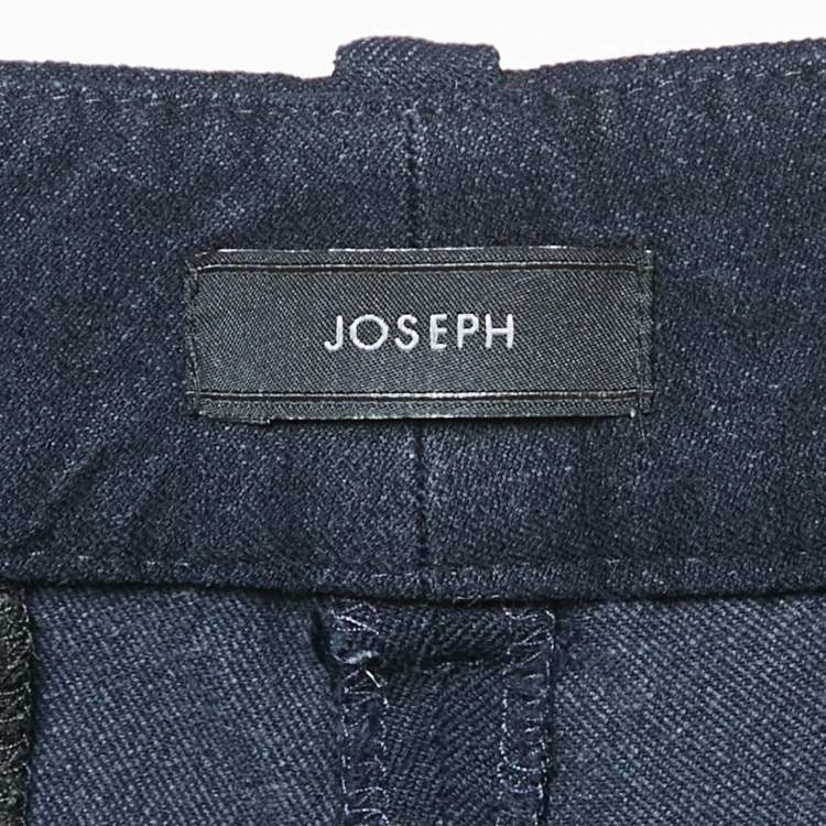 Pre Owned Joseph Navy Blue Stretch Gabardine Trousers M
