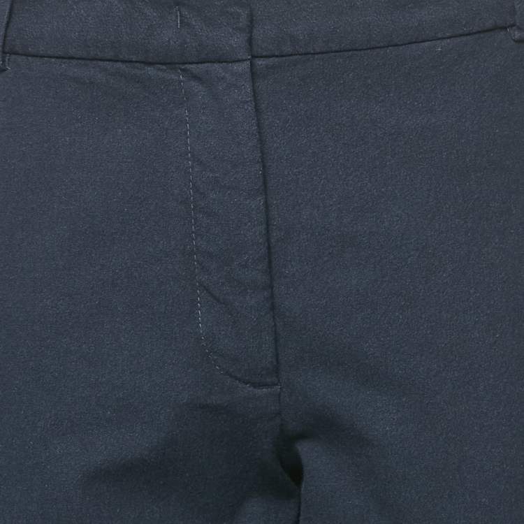 Pre Owned Joseph Navy Blue Stretch Gabardine Trousers M