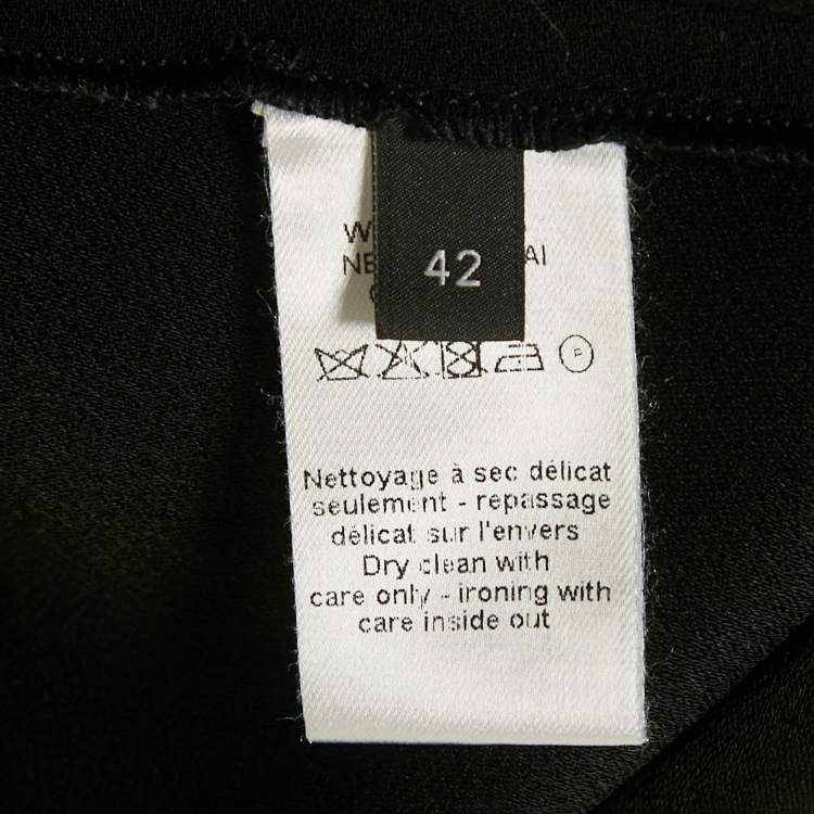 Pre Owned Joseph Black Crepe Belted Trousers M