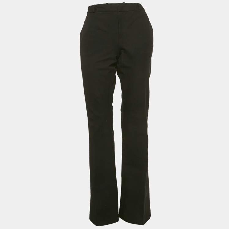 Pre Owned Joseph Black Gabardine Wide Leg New Rocket Trousers L