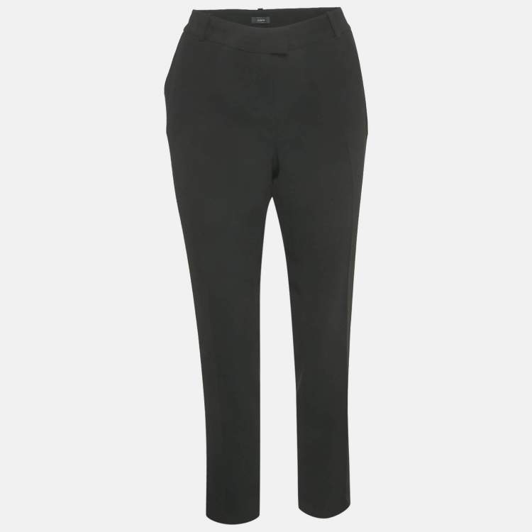 Pre Owned Joseph Black Crepe Trousers M