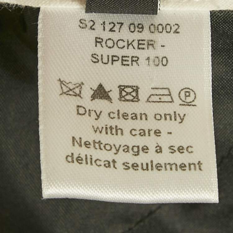 Pre Owned Joseph Black Wool Wide Leg Rocket Super 100 Trousers M
