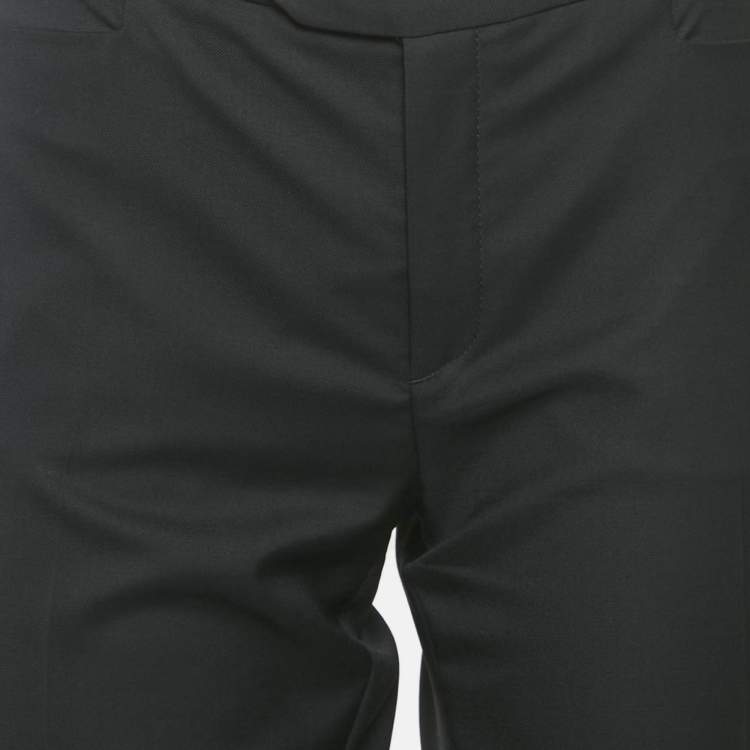 Pre Owned Joseph Black Wool Wide Leg Rocket Super 100 Trousers M
