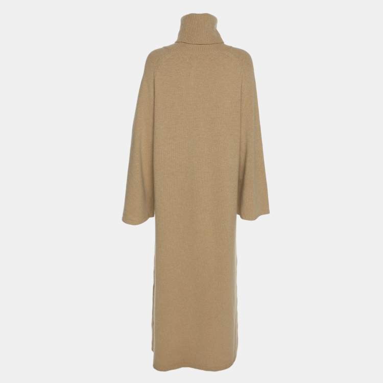 Pre Owned Joseph Brown Wool Knit Vivian Midi Dress S
