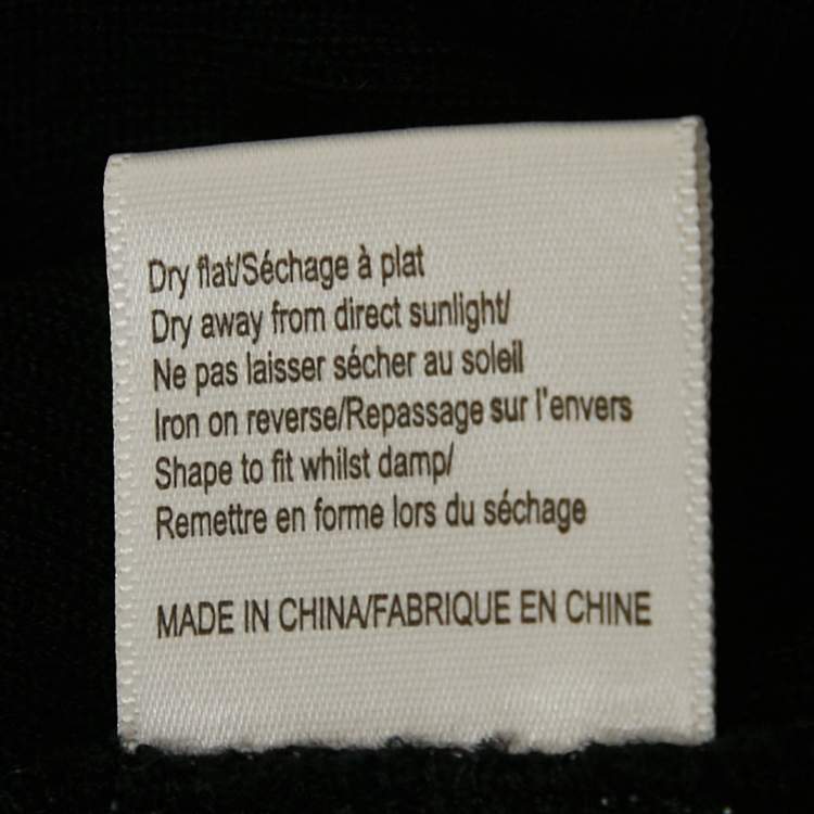 Pre Owned Joseph Black Wool Knit Neck Detail Mini Dress S