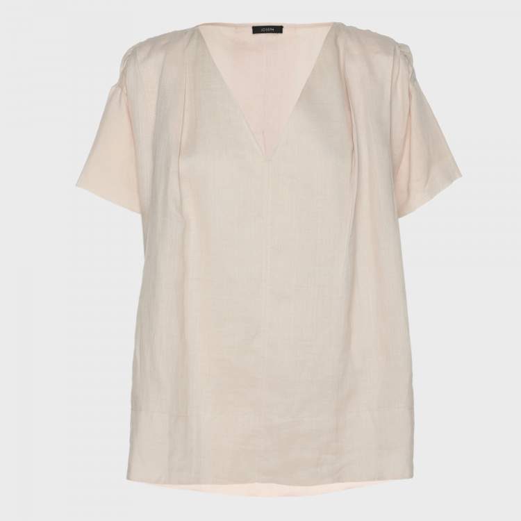 Pre Owned Joseph Beige Ramie Top S