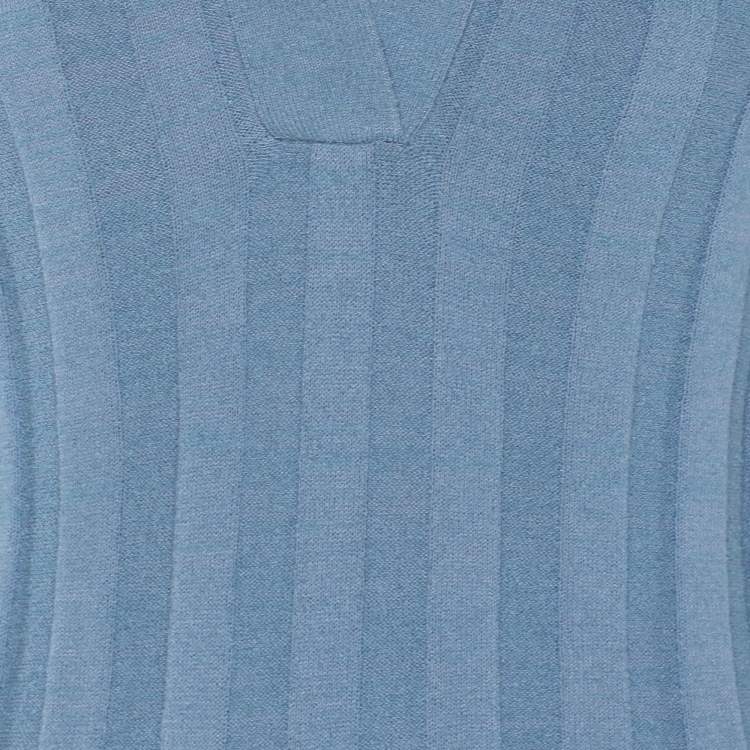 Pre Owned Joseph Blue Rib Knit T-Shirt XS