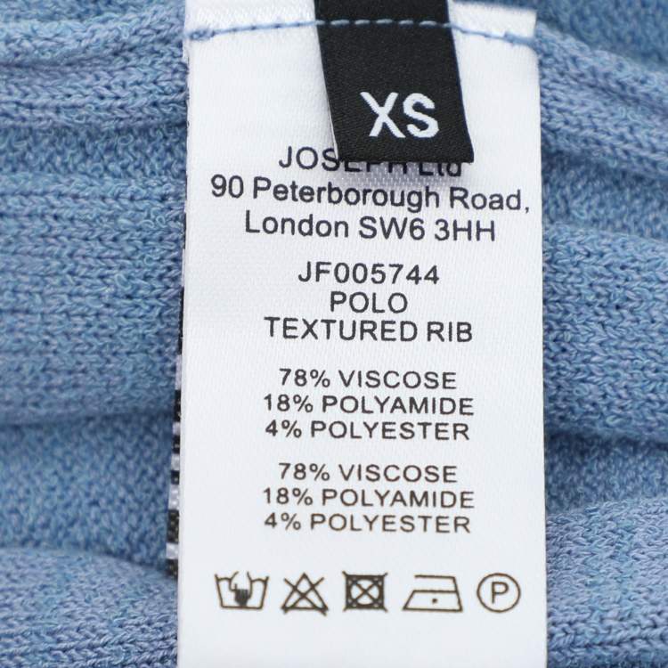 Pre Owned Joseph Blue Rib Knit T-Shirt XS