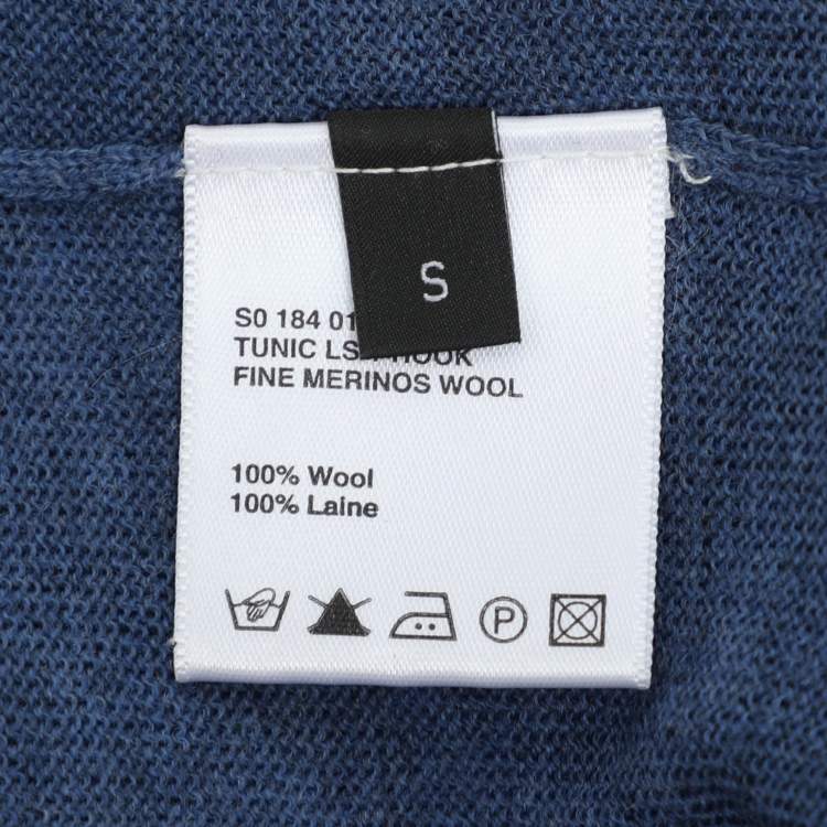 Pre Owned Joseph Blue Wool Knit Dress S