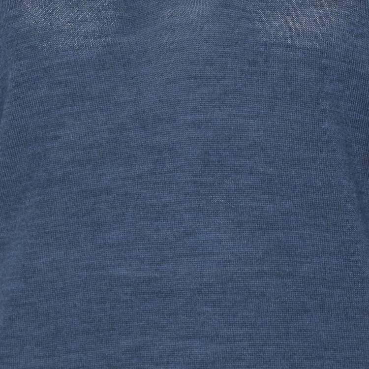 Pre Owned Joseph Blue Wool Knit Dress S