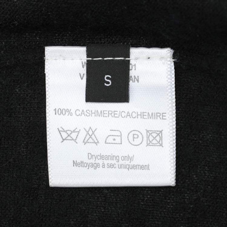 Pre Owned Joseph Black Cashmere Knit Button Front Sweater S