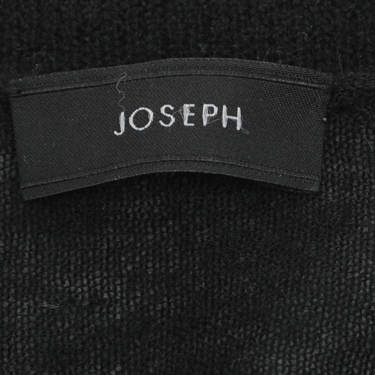 Pre Owned Joseph Black Cashmere Knit Button Front Sweater S