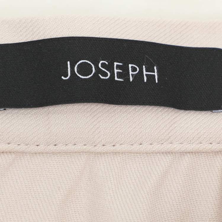 Pre Owned Joseph Beige Linen Blend Midi Skirt S