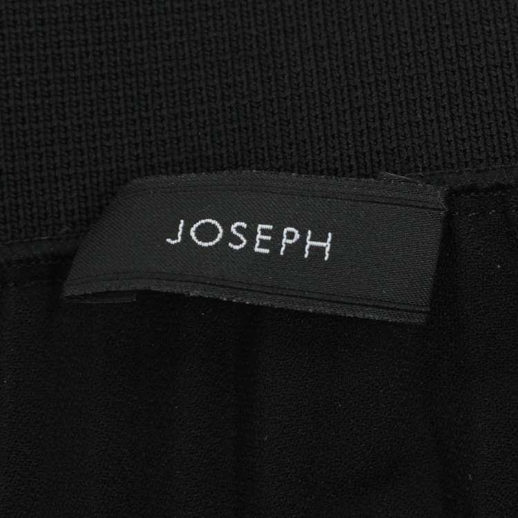 Pre Owned Joseph Black Plisse Pleated Skirt M