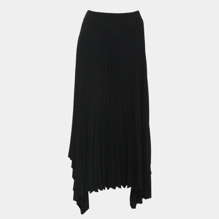 Pre Owned Joseph Black Plisse Pleated Skirt M