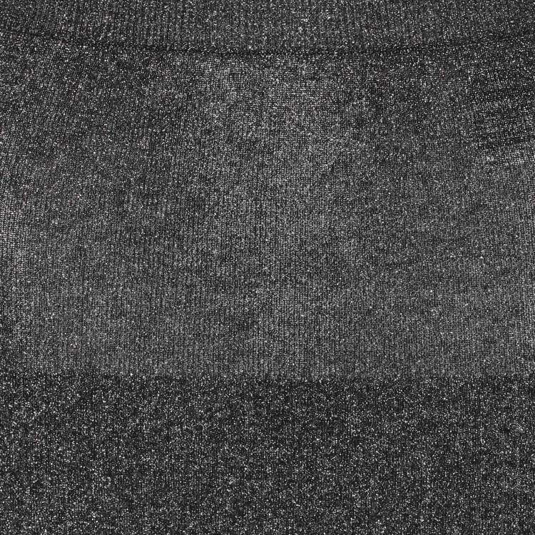 Pre Owned Joseph Metallic Grey Lurex Knit Dip Dye Midi Skirt XS