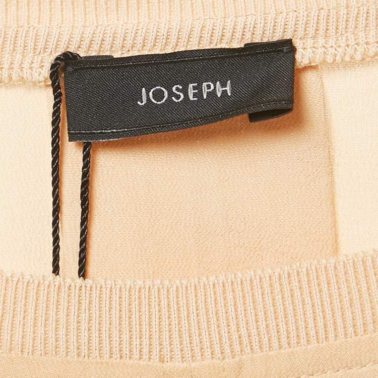 Pre Owned Joseph Beige Silk Key -Hole Tunic Top M