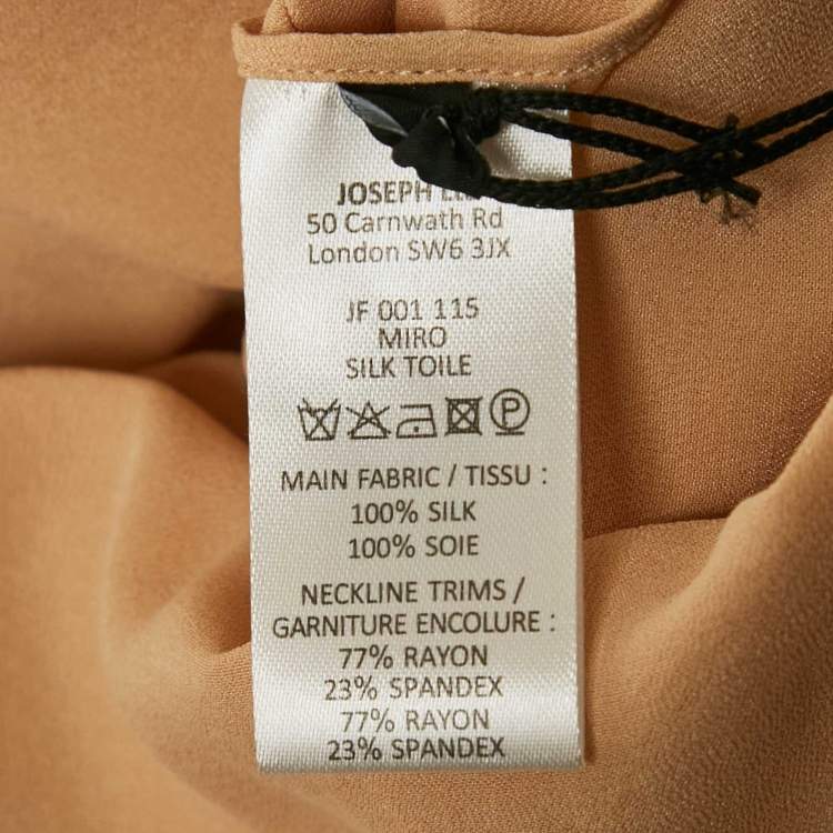 Pre Owned Joseph Beige Silk Key -Hole Tunic Top M
