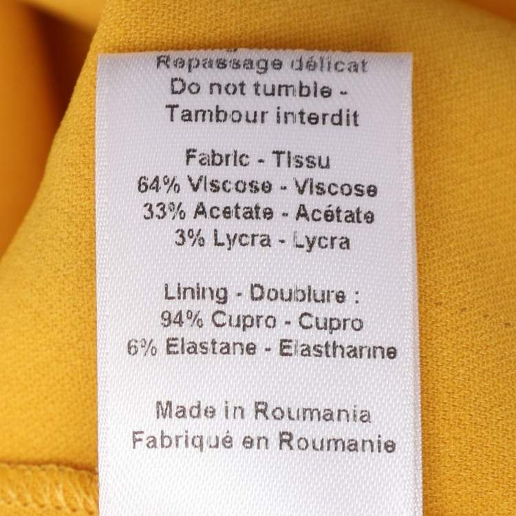 Pre Owned Joseph Yellow Crepe Todd Cady Tops S