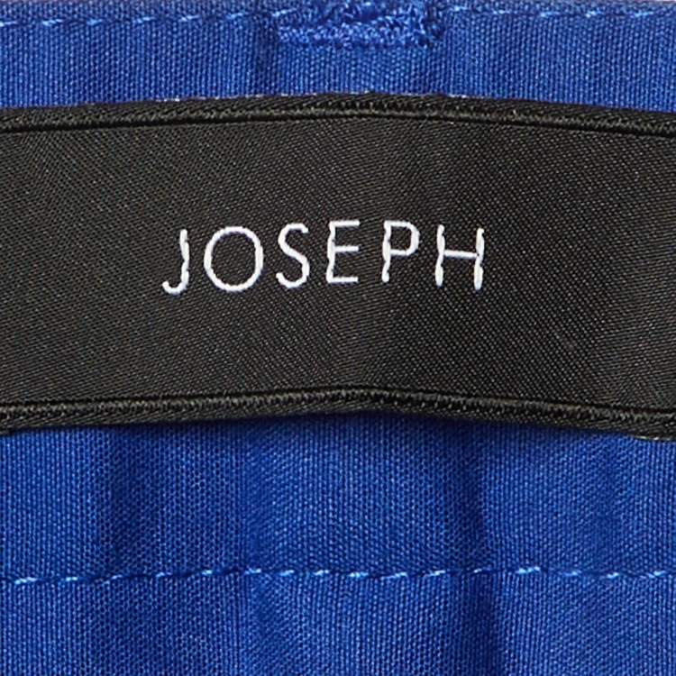 Pre Owned Joseph Blue Cotton Blend Slim Fit Trousers M