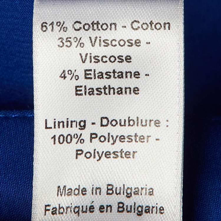 Pre Owned Joseph Blue Cotton Blend Slim Fit Trousers M