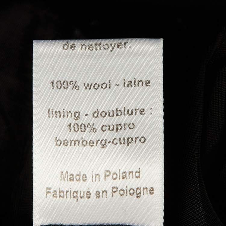 Pre Owned Joseph Black Wool Double Breasted Vest Blazer L 