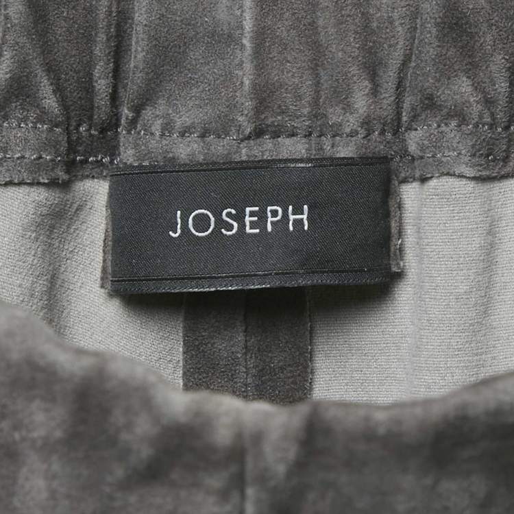 Pre Owned Joseph Grey Suede Skinny Trousers M