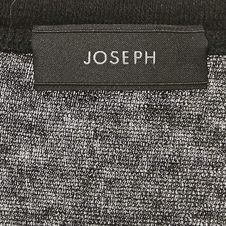 مملوكة مسبقًا Joseph Black Stretch Knit Long Sleeve Fitted Top M