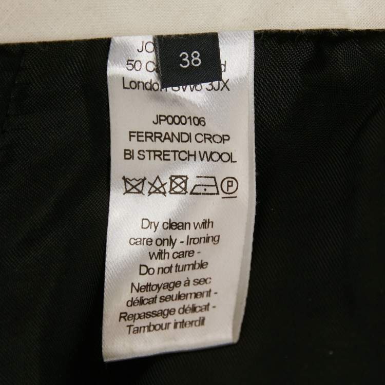 Pre Owned Joseph Black Stretch Wool Formal Trousers M