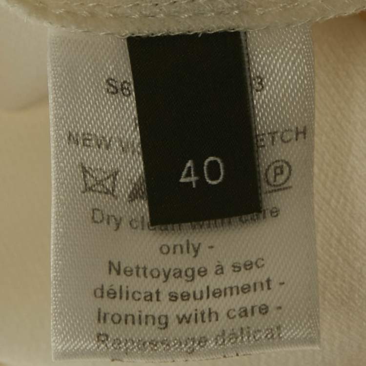 Pre Owned Joseph White Crepe Shift Dress M