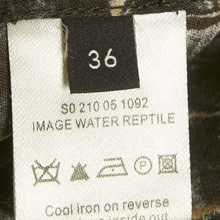 مملوكة مسبقًا Joseph Grey Animal Print Silk Trousers S