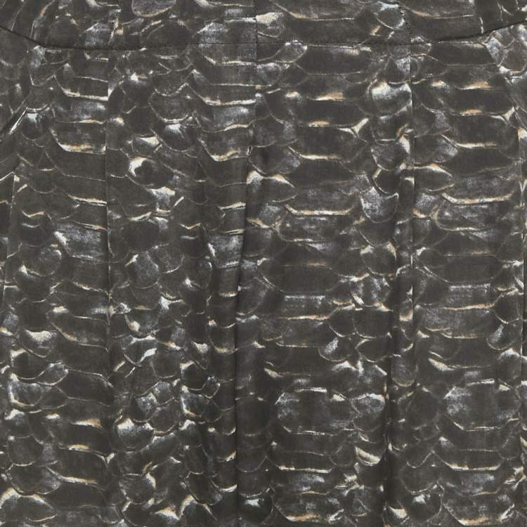 مملوكة مسبقًا Joseph Grey Animal Print Silk Trousers S