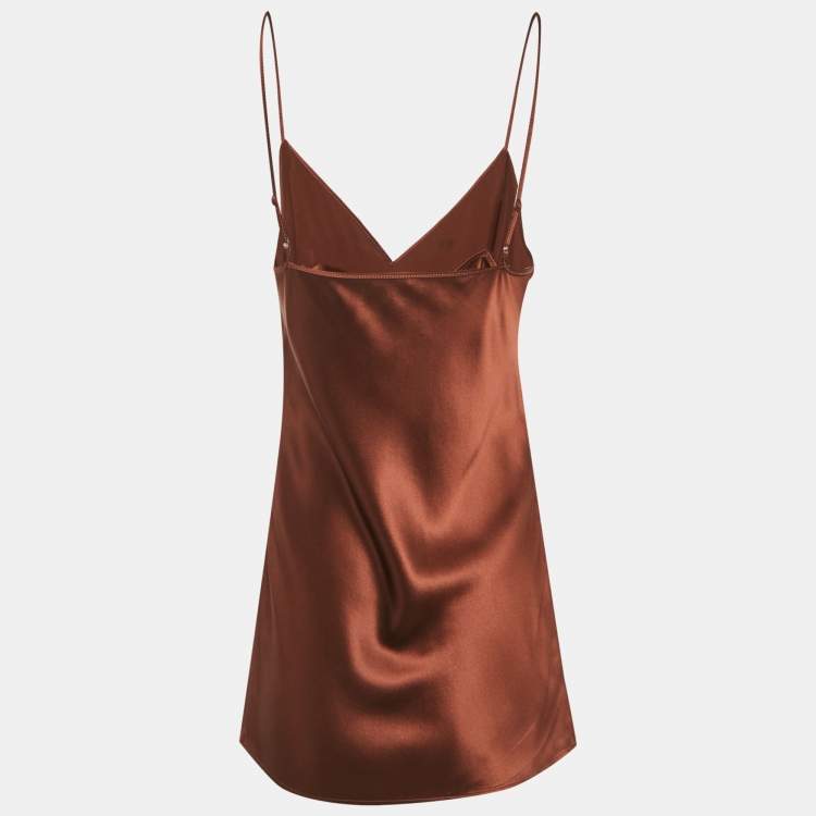 مملوكة مسبقًا Joseph Brown Silk Satin Clea Cami Top S