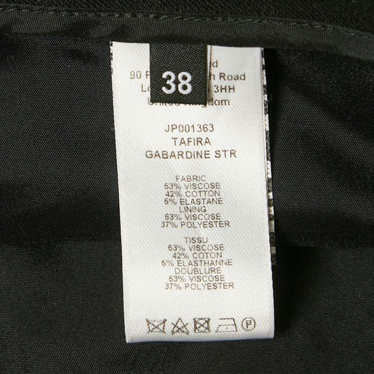 Pre Owned Joseph Black Gabardine Tafira Stretch Trousers M