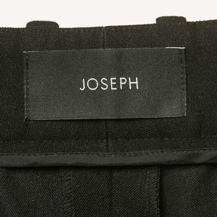 Pre Owned Joseph Black Gabardine Tafira Stretch Trousers M