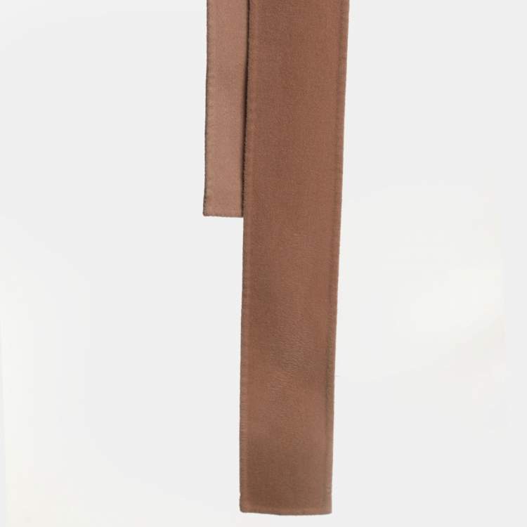 Pre Owned Joseph Dusty Pink Wool and Cashmere Belted Mid Length Coat S