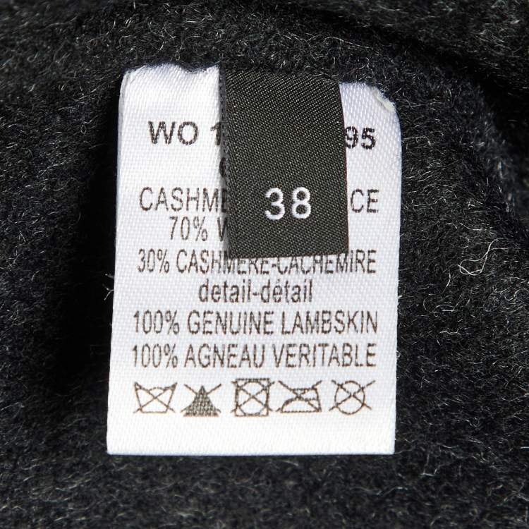 Pre Owned Joseph Black Wool & Cashmere Cape M