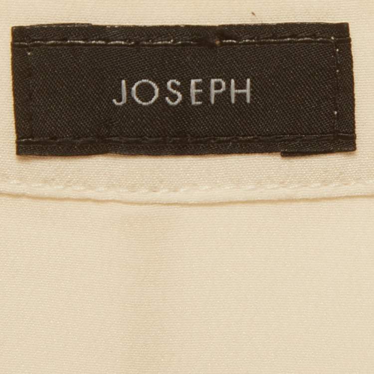 Pre Owned Joseph Cream Silk Lester Maxi Dress L