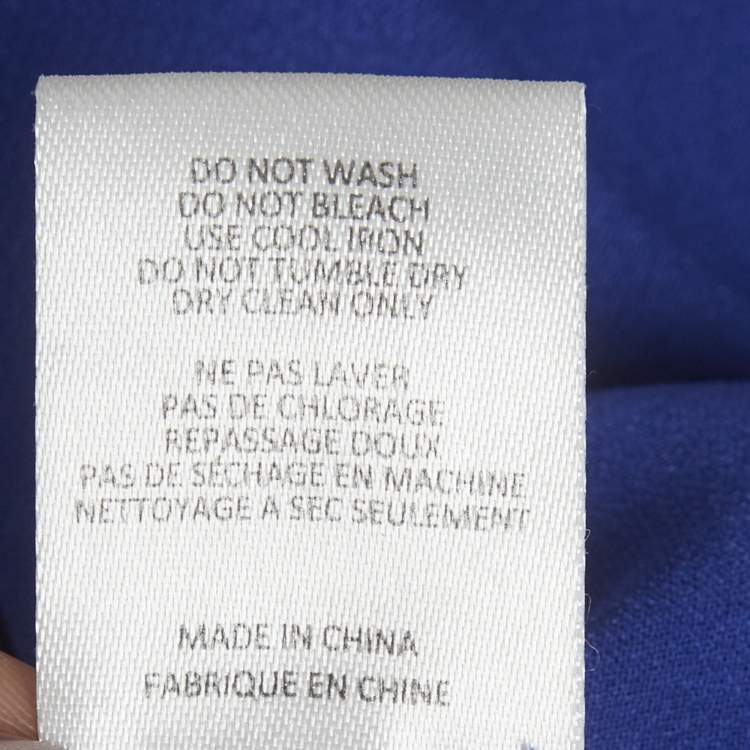 Pre Owned Joseph Blue Silk Ruche Asymmetric Dress L