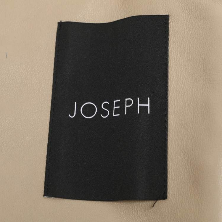 مملوكة مسبقًا Joseph Grey Leather Double Breasted Jacket M