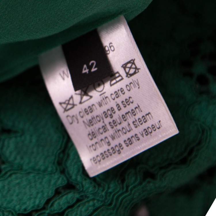 Pre Owned Joseph Green Sixty Floral Lace Pencil Skirt L