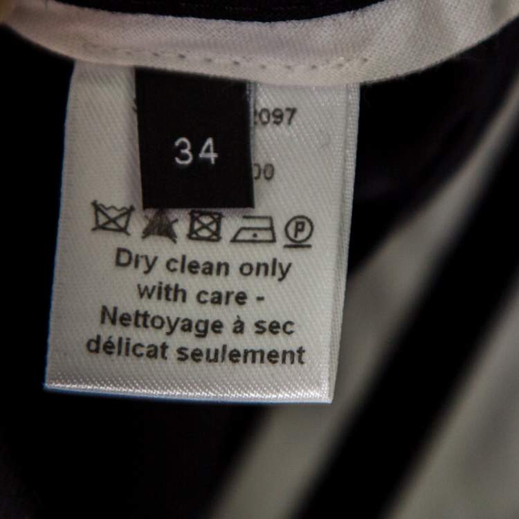 Pre Owned Joseph Black Wool Lad Super 100 Tailored Trousers S