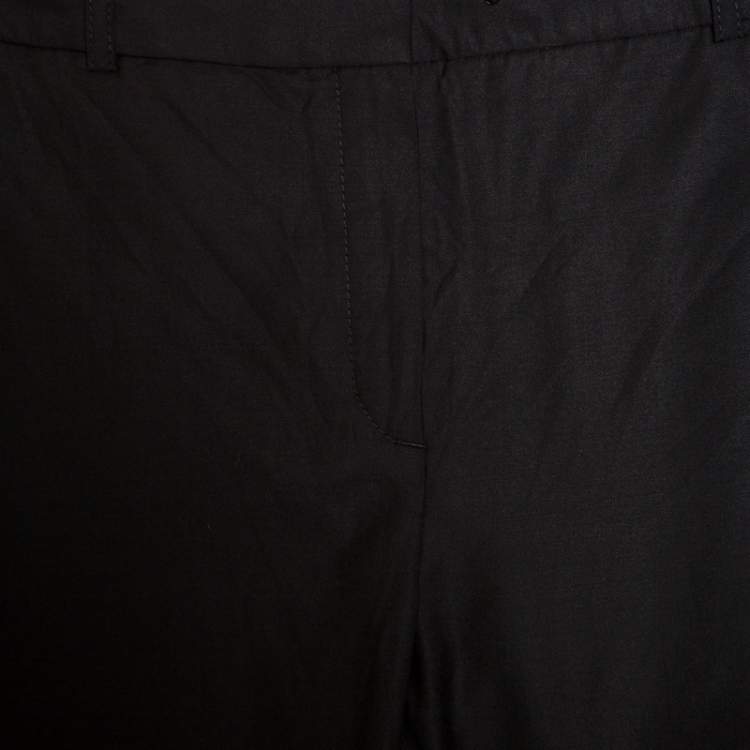 Pre Owned Joseph Black Wool Lad Super 100 Tailored Trousers S