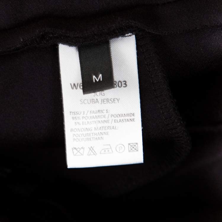 Pre Owned Joseph Black Contrast Side Panel Detail Jug Scuba Jersey Pants M