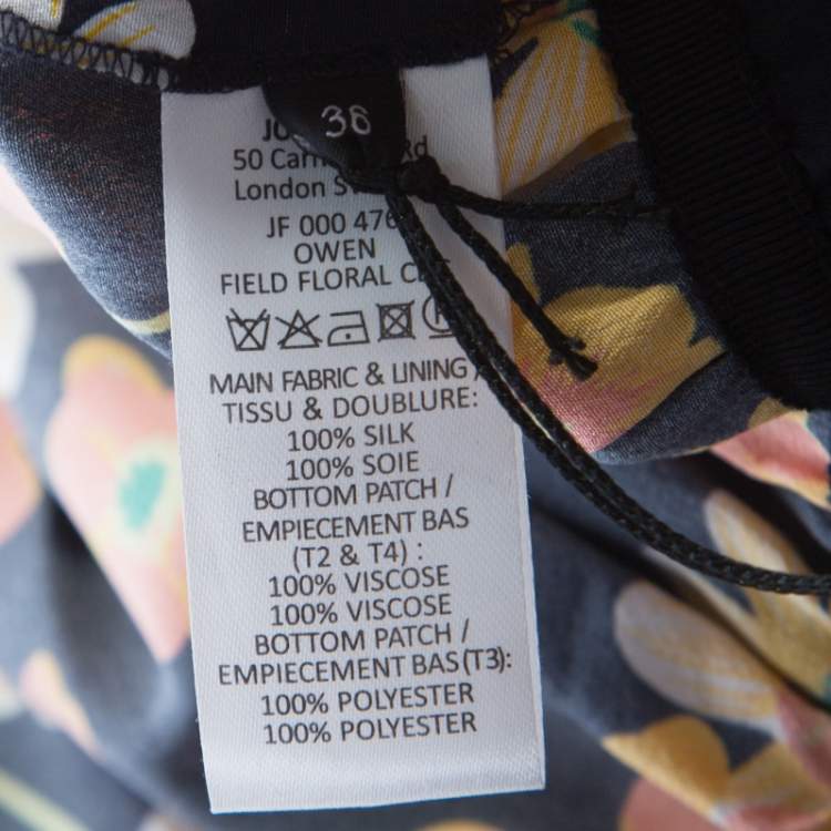 Pre Owned Joseph Field Owen Floral Silk Dress S