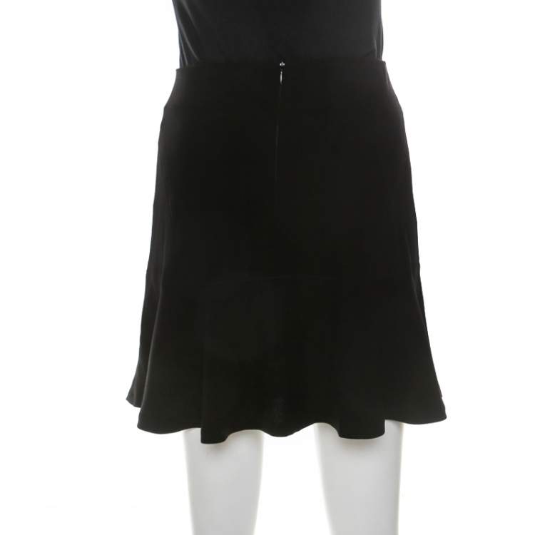 Pre Owned Joseph Black Stretch Crepe Albany Skirt M 