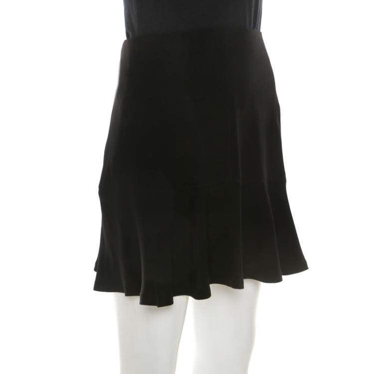 Pre Owned Joseph Black Stretch Crepe Albany Skirt M 