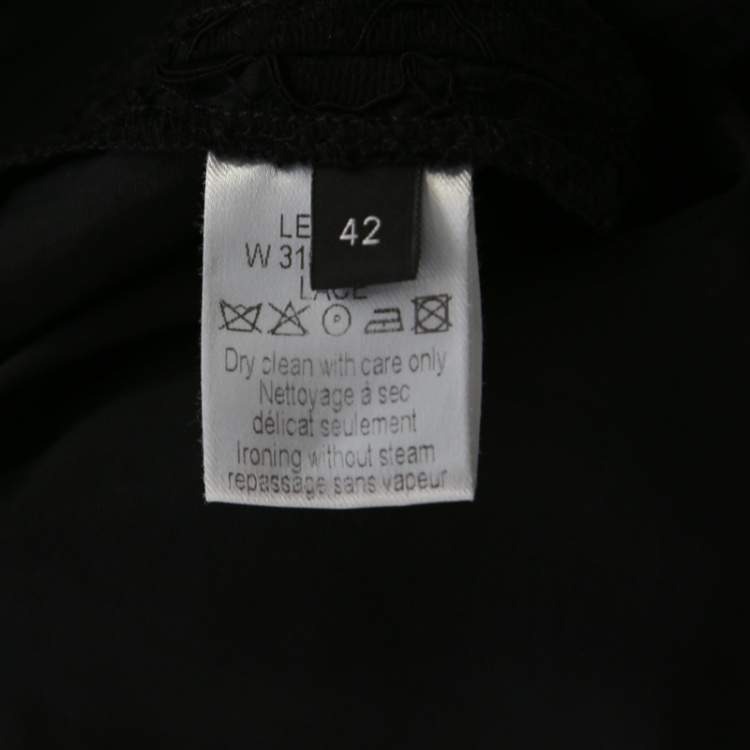 Pre Owned Joseph Black Lace Straight Leg Lennox Trousers L 